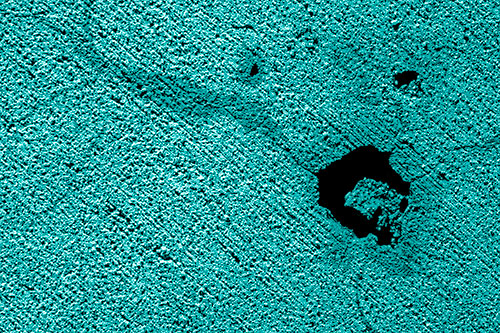 Screaming Wet Asphalt Face Cracking Apart (Cyan Shade)