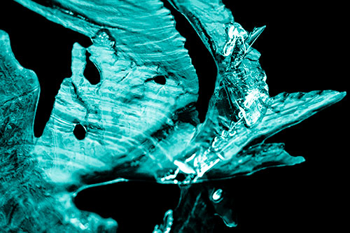 Shocked Jagged Curving Ice Face (Cyan Shade)