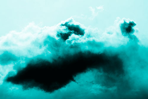 Smearing Neutral Faced Cloud Formation (Cyan Shade Photo)