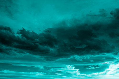 Sunset Producing Fire Orange Clouds (Cyan Shade)