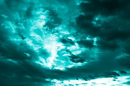 Thick Dark Cloud Refuses To Split In Half (Cyan Shade Photo)
