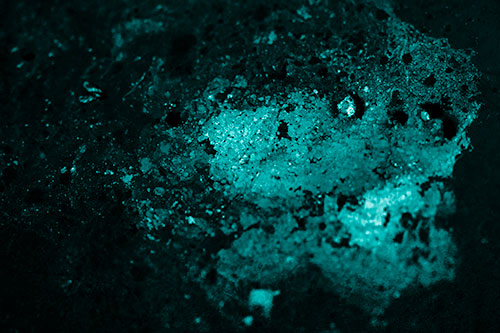 Wide Eyed Oil Demon Face Floating Atop Water (Cyan Shade)