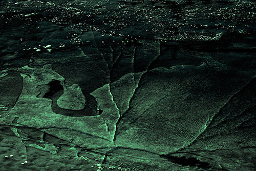Bubble Cracking River Ice (Cyan Tint)