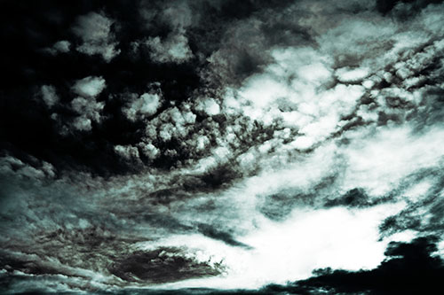 Evil Eyed Cloud Invades Bright White Light (Cyan Tint Photo)