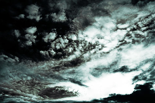 Evil Eyed Cloud Invades Bright White Light (Cyan Tint)