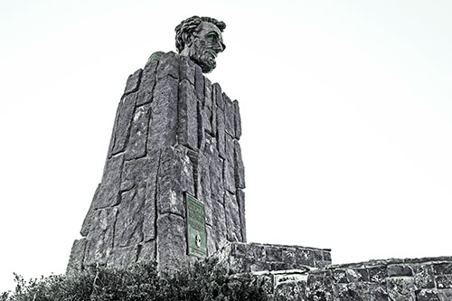 Full Figured Presidential Statue (Cyan Tint Photo)