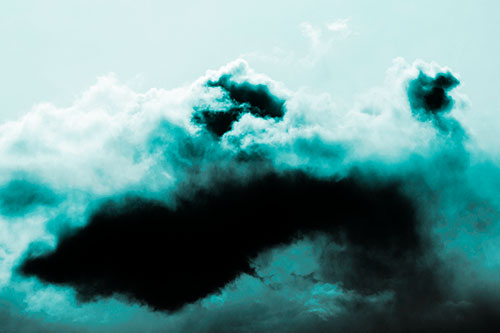 Smearing Neutral Faced Cloud Formation (Cyan Tone Photo)