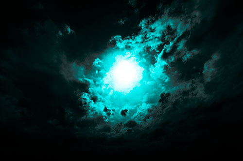 Sun Vortex Cloud Spiral (Cyan Tone)