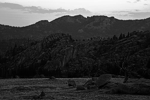 Arching Mountain Double Sunrise (Gray Photo)