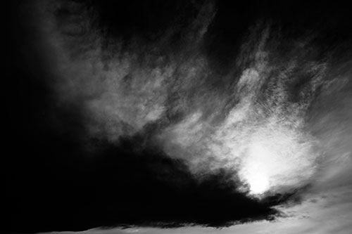 Dark Cloud Mass Holding Sun (Gray Photo)