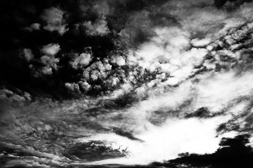Evil Eyed Cloud Invades Bright White Light (Gray Photo)