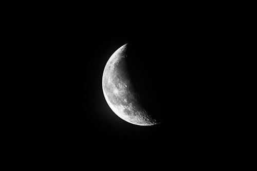 Half Crescent Blue Moon (Gray Photo)