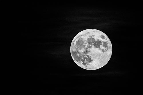 October Full Hunters Moon (Gray Photo)