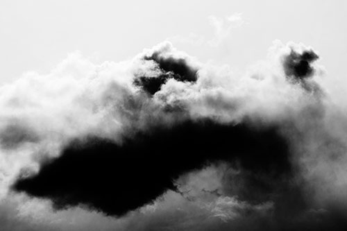 Smearing Neutral Faced Cloud Formation (Gray Photo)