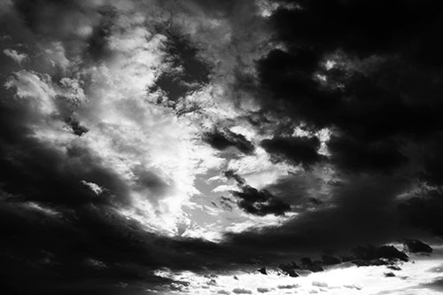 Thick Dark Cloud Refuses To Split In Half (Gray Photo)