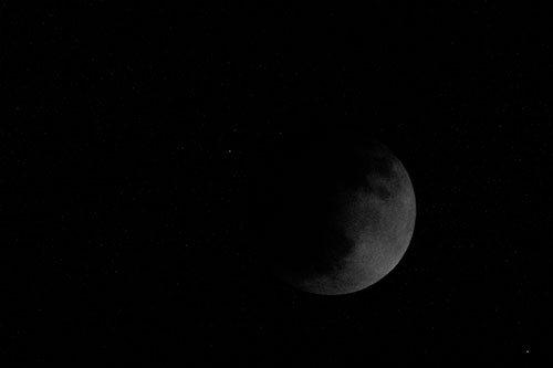 Total Lunar Eclipse Moon (Gray Photo)