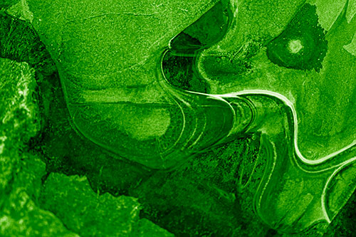 Angry Fuming Frozen River Ice Face (Green Shade)