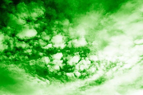 Cluster Clouds Forming Off White Mass (Green Shade Photo)