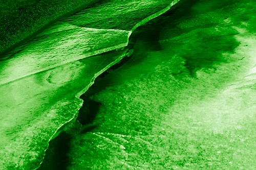 Cracking Blood Frozen Ice River (Green Shade)