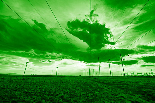 Creature Cloud Formation Above Powerlines (Green Shade)