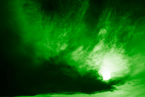 Dark Cloud Mass Holding Sun (Green Shade Photo)