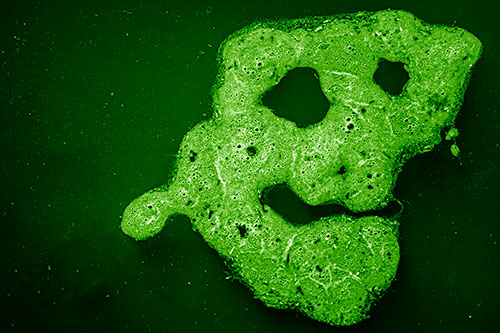 Droopy Smiling Bubble Face Floating Above Soil (Green Shade)