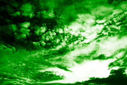 Evil Eyed Cloud Invades Bright White Light (Green Shade Photo)