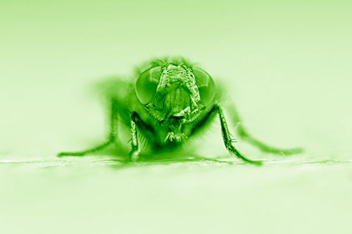 Glistening Cluster Fly Sticking Tongue Out (Green Shade)