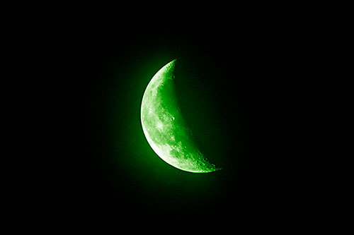 Half Crescent Blue Moon (Green Shade Photo)