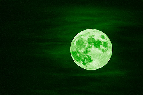October Full Hunters Moon (Green Shade Photo)