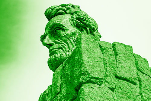 Presidential Statue Side View Headshot (Green Shade Photo)