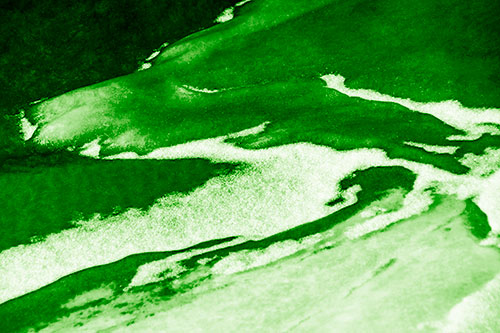 Sleeping Polar Bear Ice Formation (Green Shade Photo)
