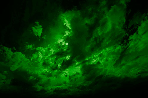 Sun Eyed Open Mouthed Creature Cloud (Green Shade Photo)