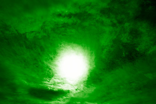 Sun Vortex Consumes Clouds (Green Shade Photo)