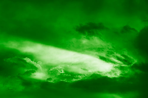 White Light Tearing Through Clouds (Green Shade Photo)