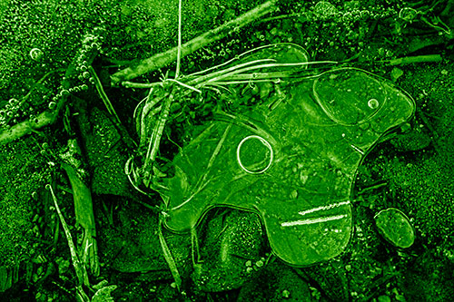 Wide Eyed Bubble Ice Face Looking Downward (Green Shade)