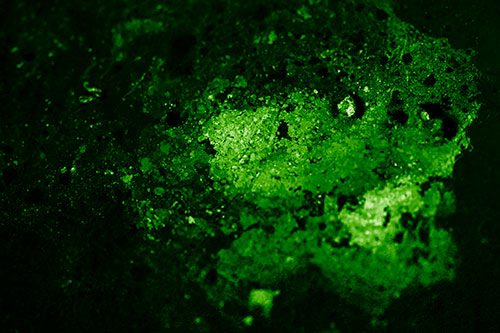 Wide Eyed Oil Demon Face Floating Atop Water (Green Shade)
