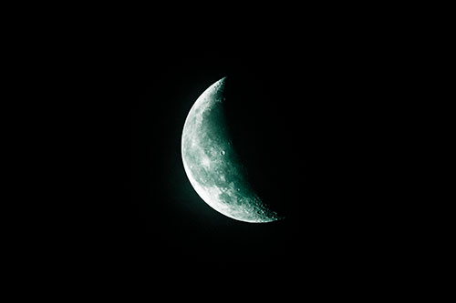 Half Crescent Blue Moon (Green Tint)
