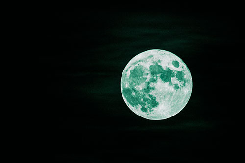 October Full Hunters Moon (Green Tint)