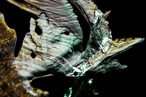 Shocked Jagged Curving Ice Face (Green Tint)