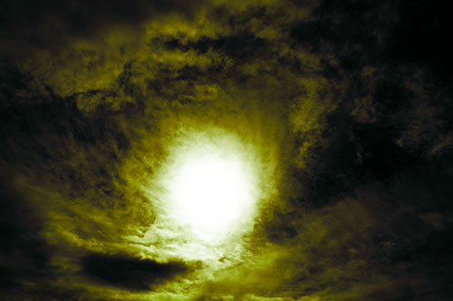 Sun Vortex Consumes Clouds (Green Tint Photo)