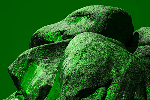 Ancient Rock Face Formation (Green Tone)