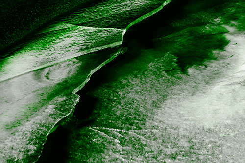 Cracking Blood Frozen Ice River (Green Tone)