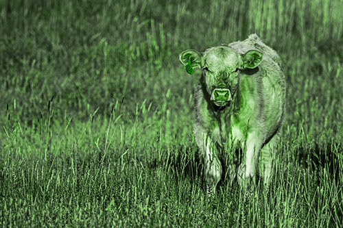 Grass Chewing Cow Spots Intruder (Green Tone)