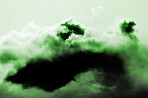 Smearing Neutral Faced Cloud Formation (Green Tone Photo)