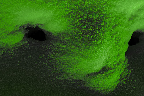 Triangle Powdered Snow Face Atop Soil (Green Tone)