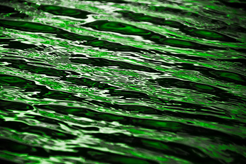 Wavy River Water Ripples (Green Tone Photo)