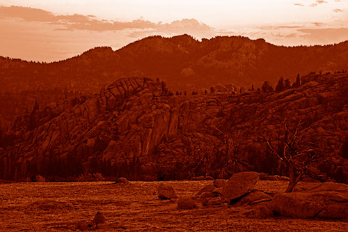 Arching Mountain Double Sunrise (Orange Shade Photo)