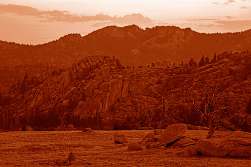 Arching Mountain Double Sunrise (Orange Shade Photo)