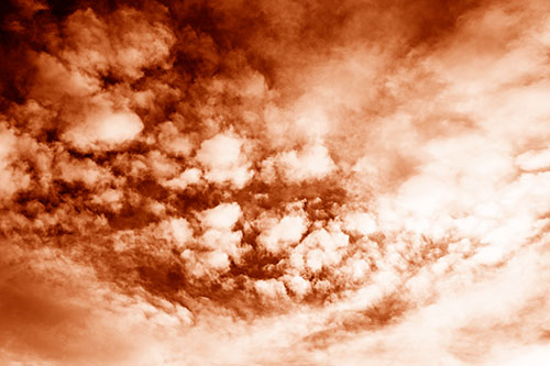 Cluster Clouds Forming Off White Mass (Orange Shade Photo)